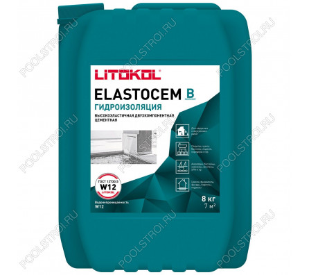 Гидроизоляция ELASTOCEM (А+B) компонент B (канистра) 8 л